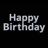 Happy Birthday Sparkling Diamond Text